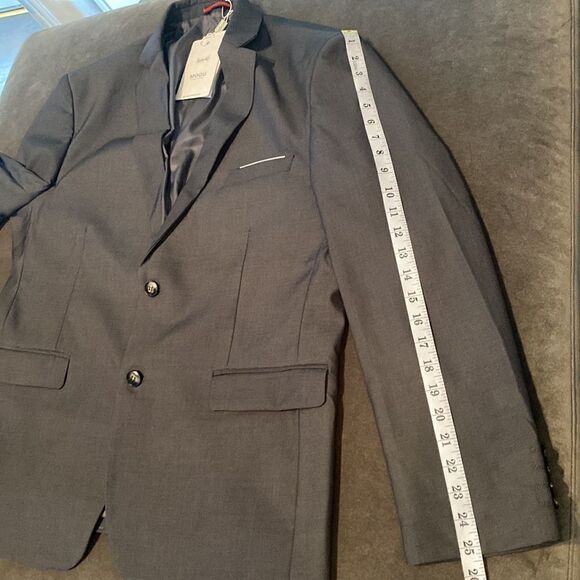 Men’s Mogu Casual Suit Jacket Blazer Slim Fit 2 Button Gray Size 42 NWT - Picture 8 of 10
